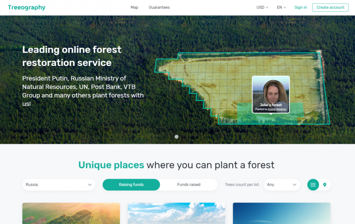 Treeography - Leading online forest restoration service