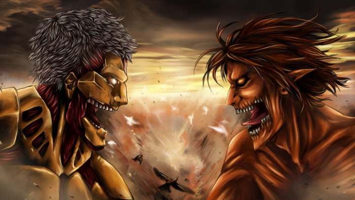 3D illustration "Attack on Titan"