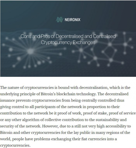 Centralised Vs. Decentralised Exchanges