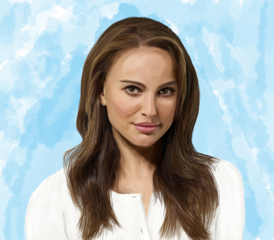 Цифровая живопись  портрет "Натали Портман"