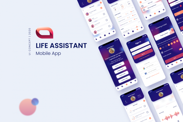 LIFE ASSISTANT Mobile App | UI Concept
