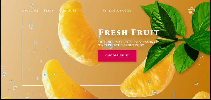 Landing page Fresh fruit
