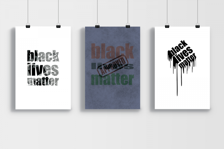 Black Lives Matter banners