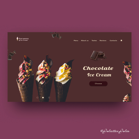 First screen for ice-cream