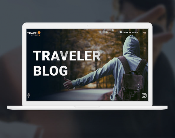 Traveler blog. Web design
