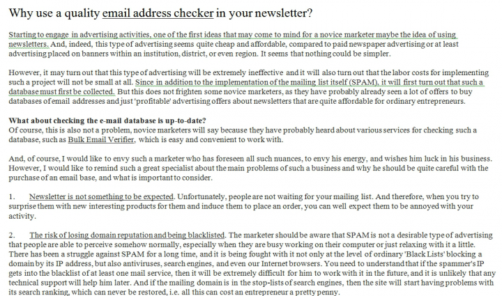Why use a quality email address checker in your newsletter?