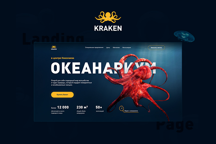 Landing page KRAKEN