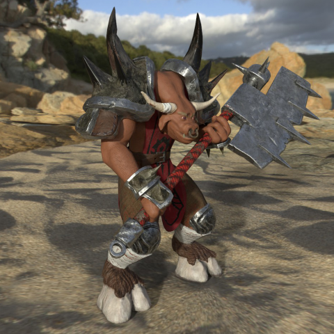 Tauren Warrior (graduation work at the 3D generalist course)