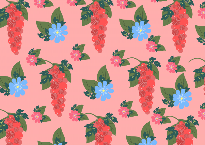 Red berry pattern