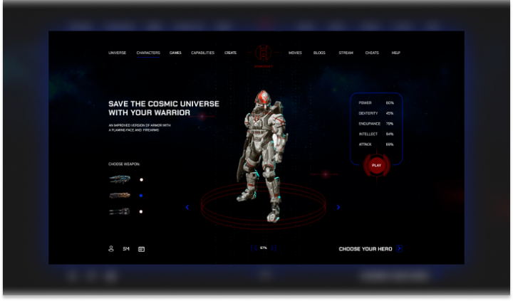 Design for cosmic game universe 