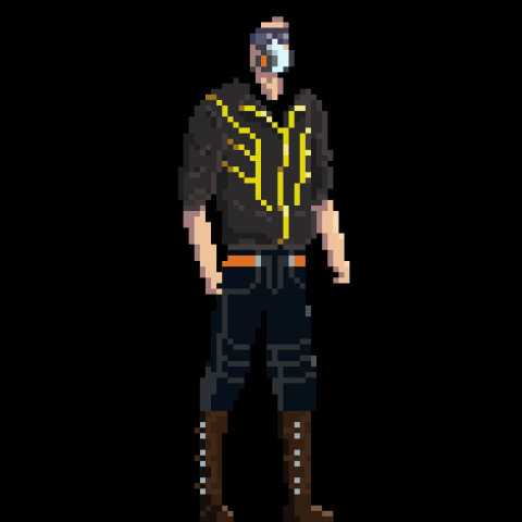 PixelArt Cyberpunk Style Character