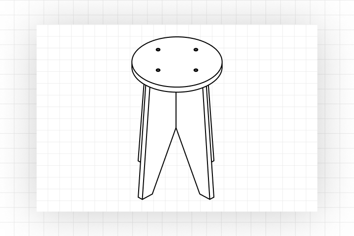  Pointed stool