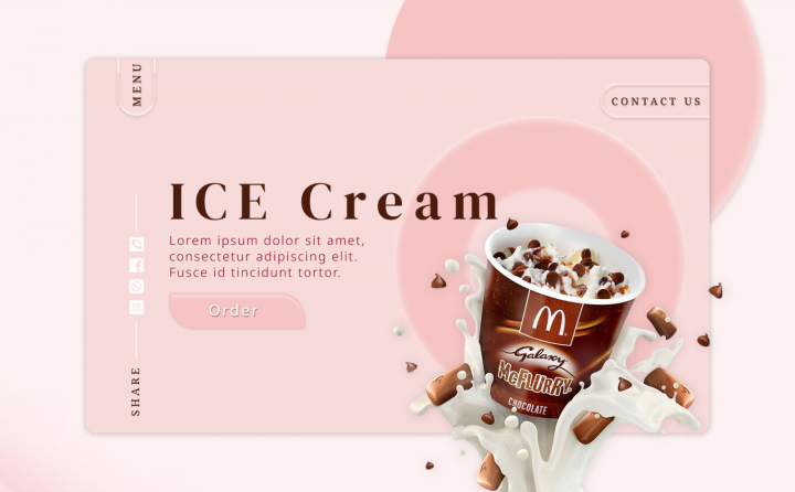 Landing Page for Ice CreamP