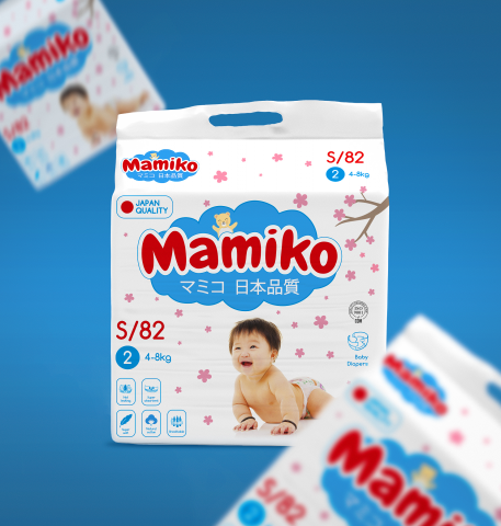 Дизайн упаковки для подгузников "Mamiko"