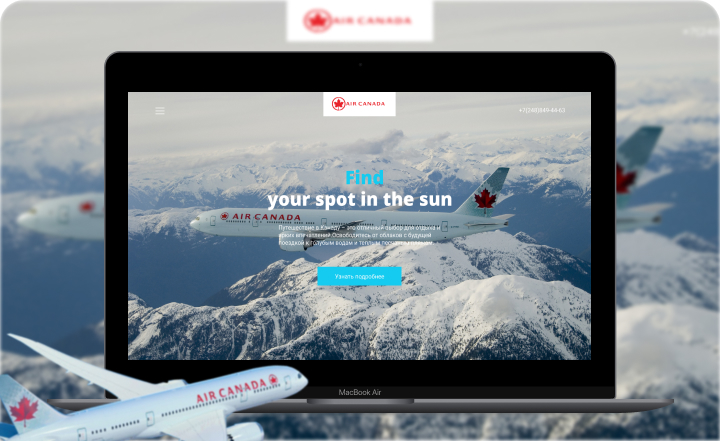   Air Canada,Landing Page