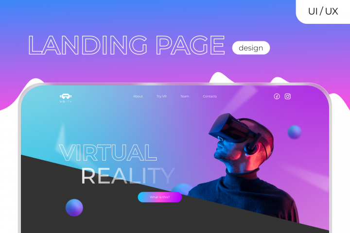 UI / UX  Landing page |  VRity 