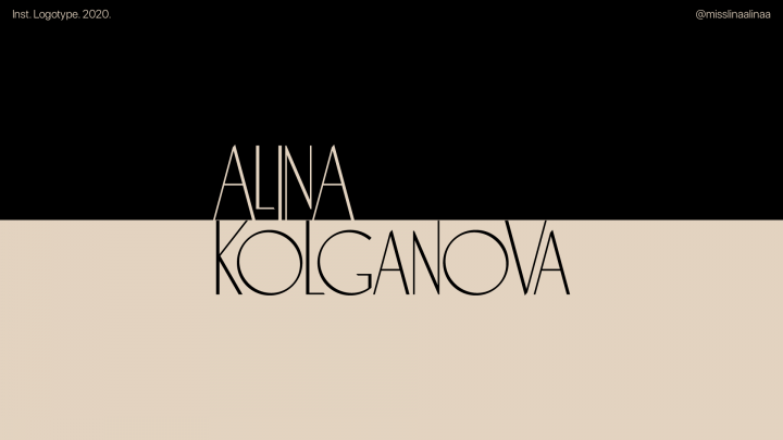 "ALINA KOLGANOVA" Inst. Logotype.