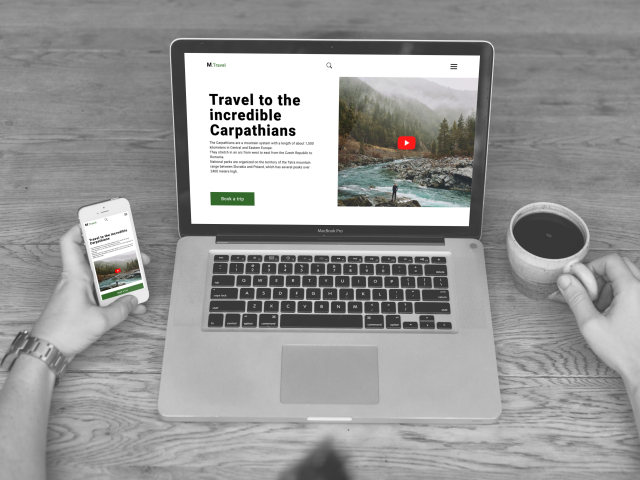 M.Travel Landing page