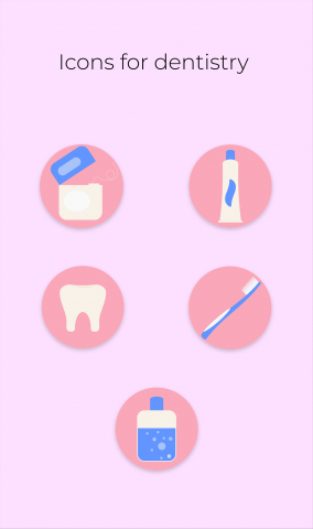 Icons for dentistry