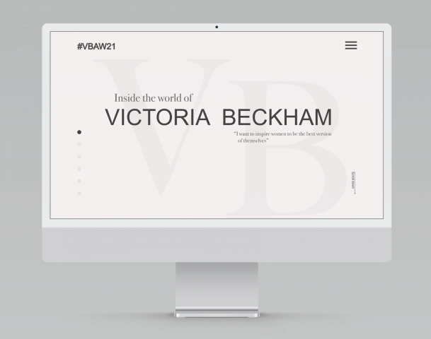 Landing page about Victoria Beckham 