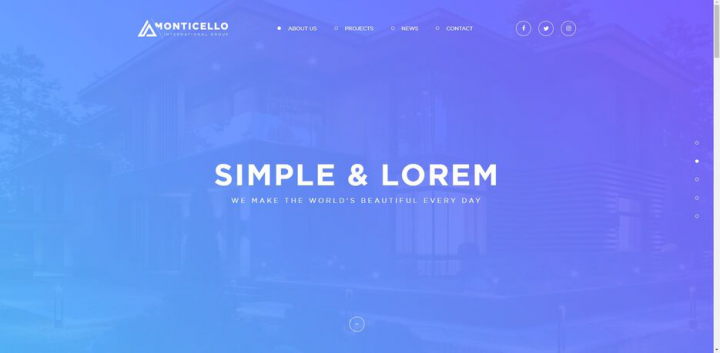 Landing page "Monticello" 