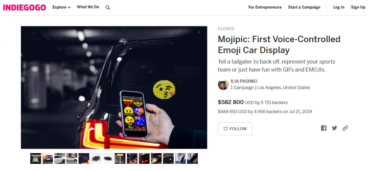 MOJIPIC 587000$ in IndieGoGo 