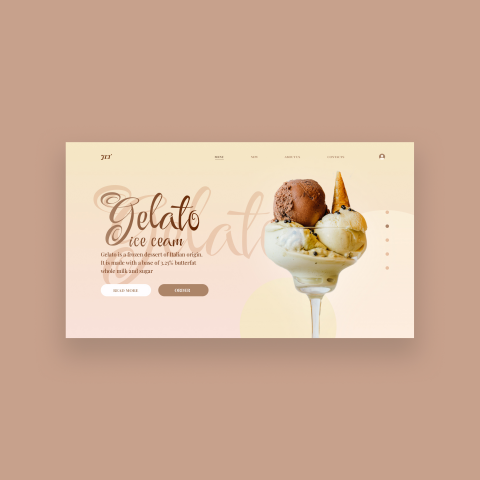 Landing Page fo Ice Cream store