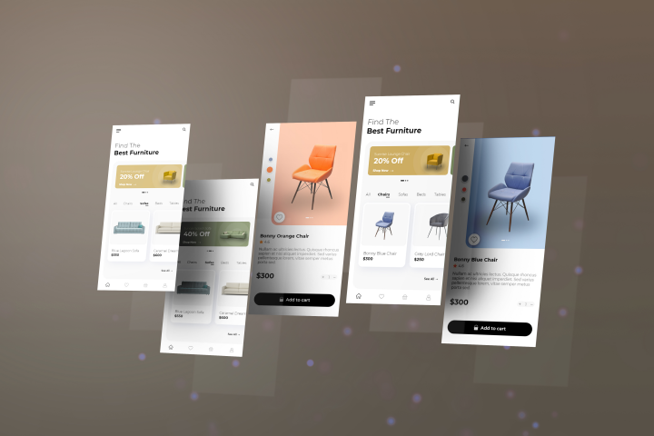 Best Furniture mobile app design 