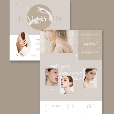 Landing page for jewelry store