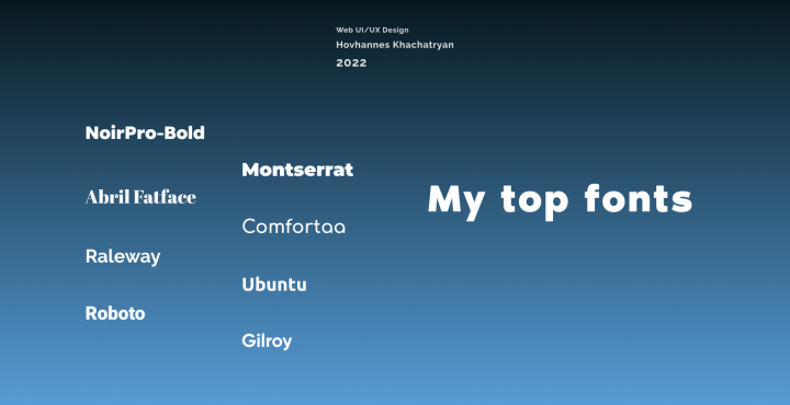 My Top Fonts