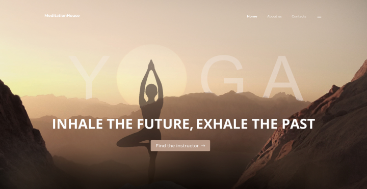 Landing Page "Yoga"