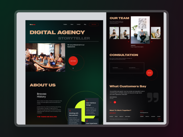 Landing Page,  Gigital Agency
