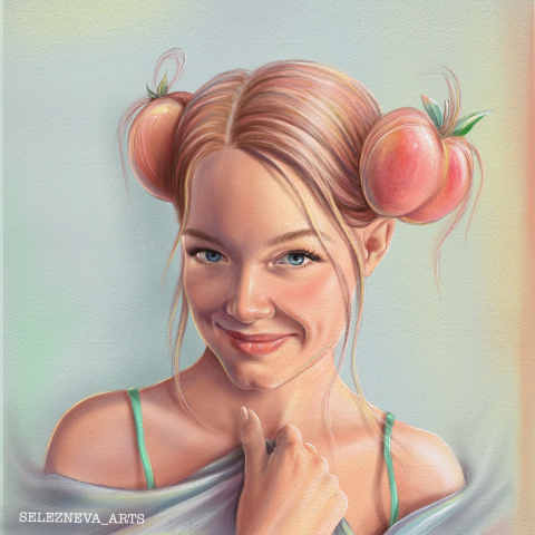 Портрет «Девочка с персиками»