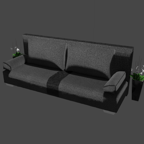 Sofa 3d model Low-poly 3D model