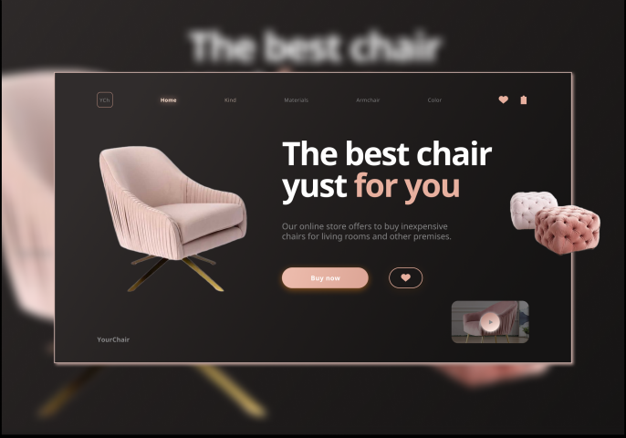 Дизайн сайта для мебели "YourChair"