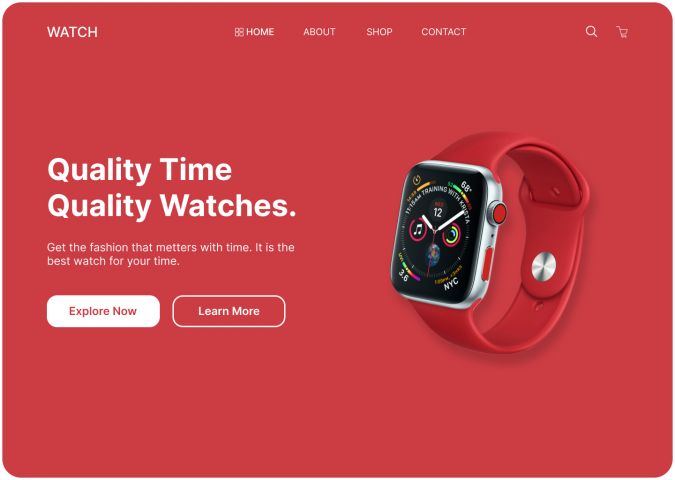 Landing Page (Smart Watch)