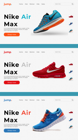 Home Page for Sneaker's E-Shop 