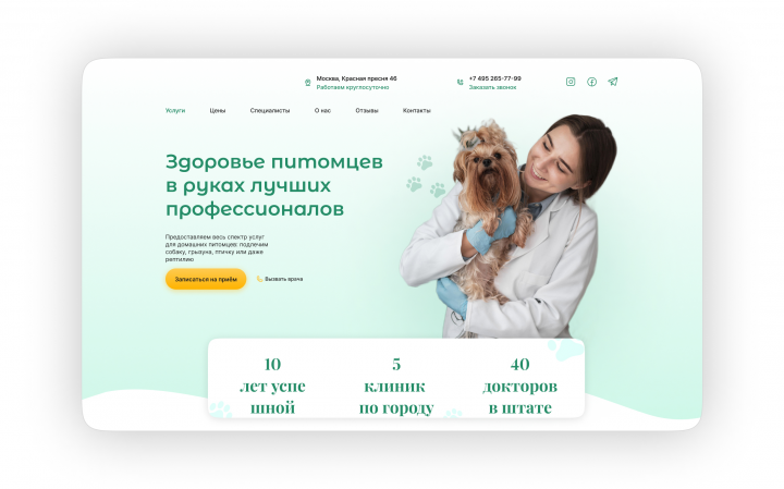 Veterinary Clinic Landing Page