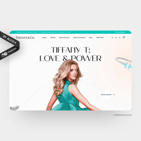 Tiffany — редизайн сайта UX/UI