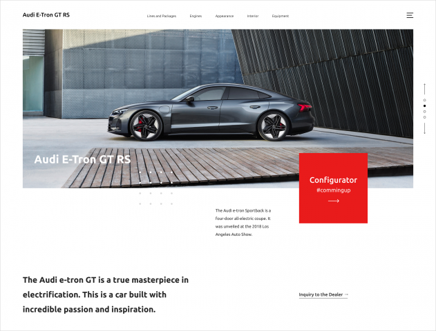 Website Audi E-Tron GT RS