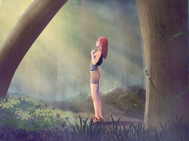 Girl in forest