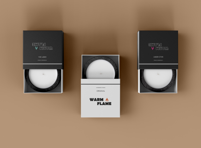Дизайн упаковки для бренда свечей ручной работы
