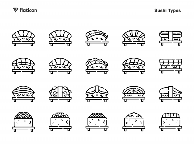 Sushi Types Icons