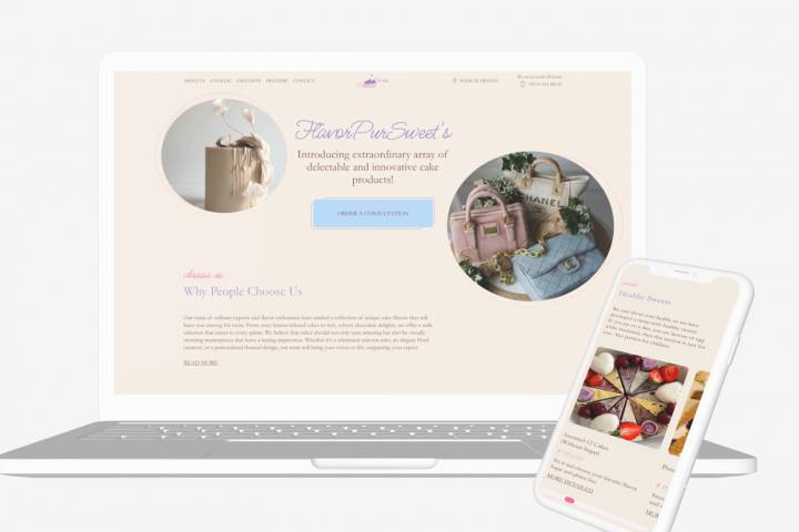 UI/UX Landing Page Cake Shop