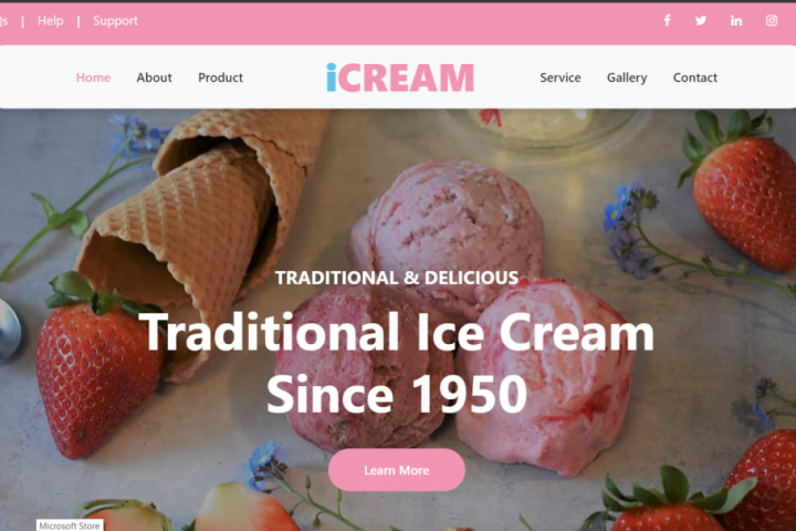 Ice-cream web-site