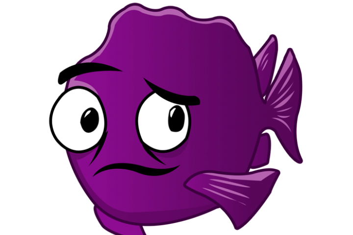 Swimming Purple Fish