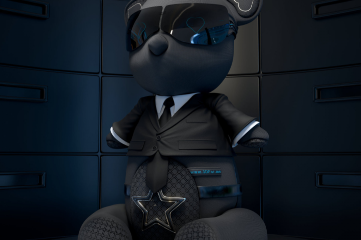 3D Bear in Black 2