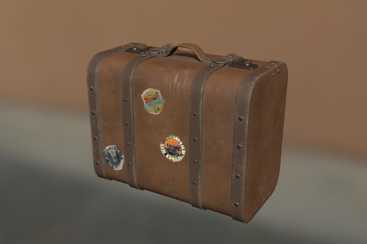 Old travel suitcase