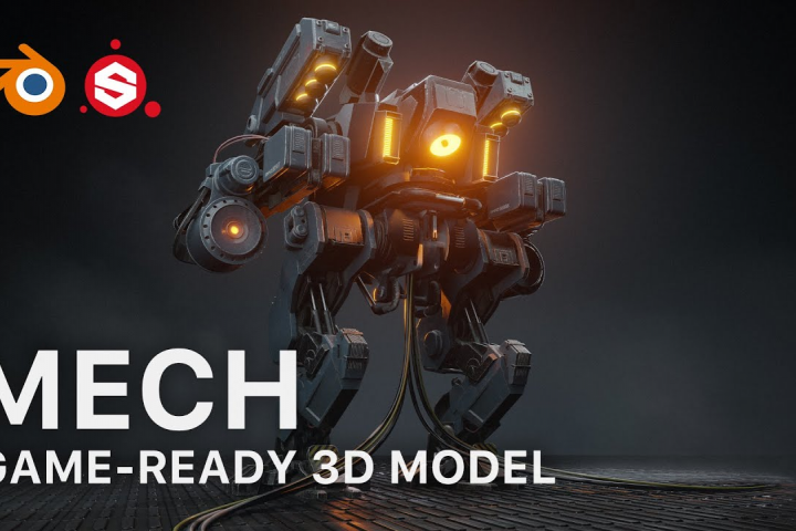 High to Low Poly Game Ready - 3D Model Robot ( #1 )