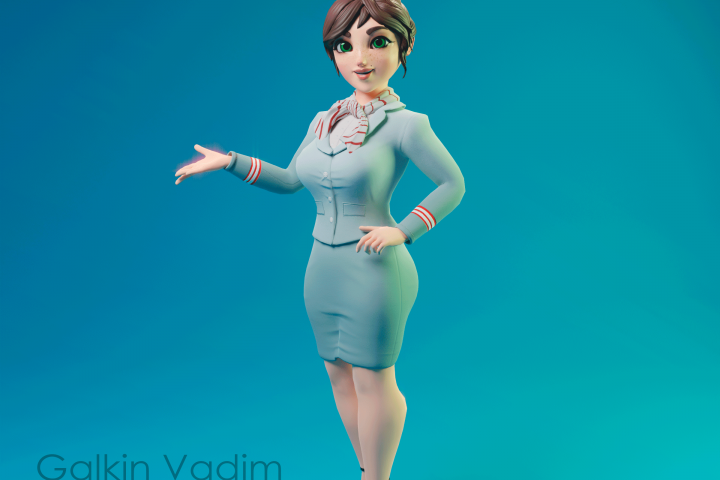 3D animated cartoon character for business 